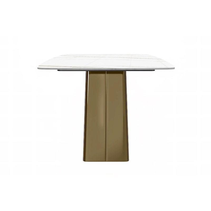 Quinix Rectangular Dining Table with Sintered Stone/Glass Top