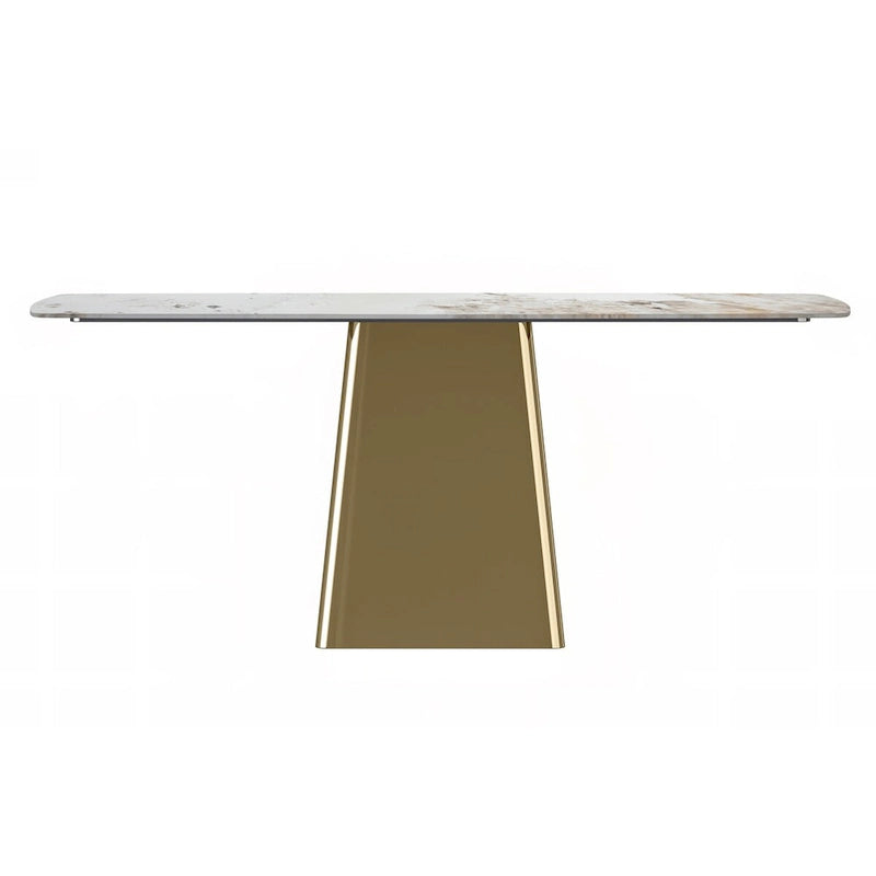 Quinix Rectangular Dining Table with Sintered Stone/Glass Top