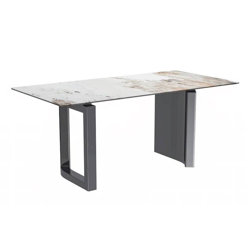 Astra Series Dining Table with Sintered Stone/Glass Top
