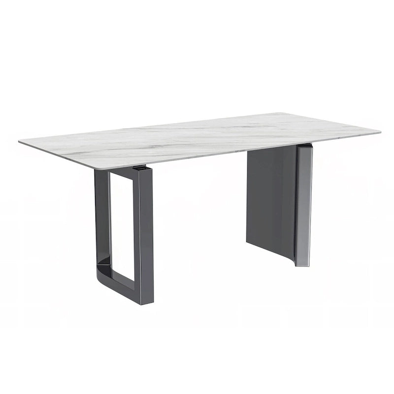 Astra Series Dining Table with Sintered Stone/Glass Top