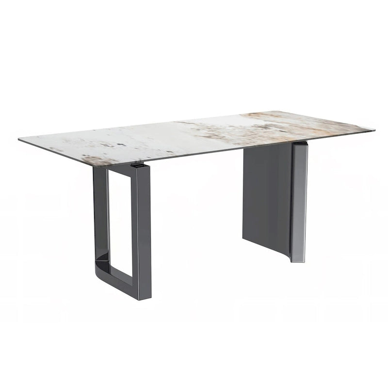 Astra Series Dining Table with Sintered Stone/Glass Top