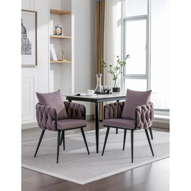 Modern Velvet Dining Chairs Set of 2 for Dining Room Kitchen Vanity Living Room