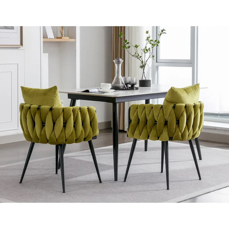 Modern Velvet Dining Chairs Set of 2 for Dining Room Kitchen Vanity Living Room