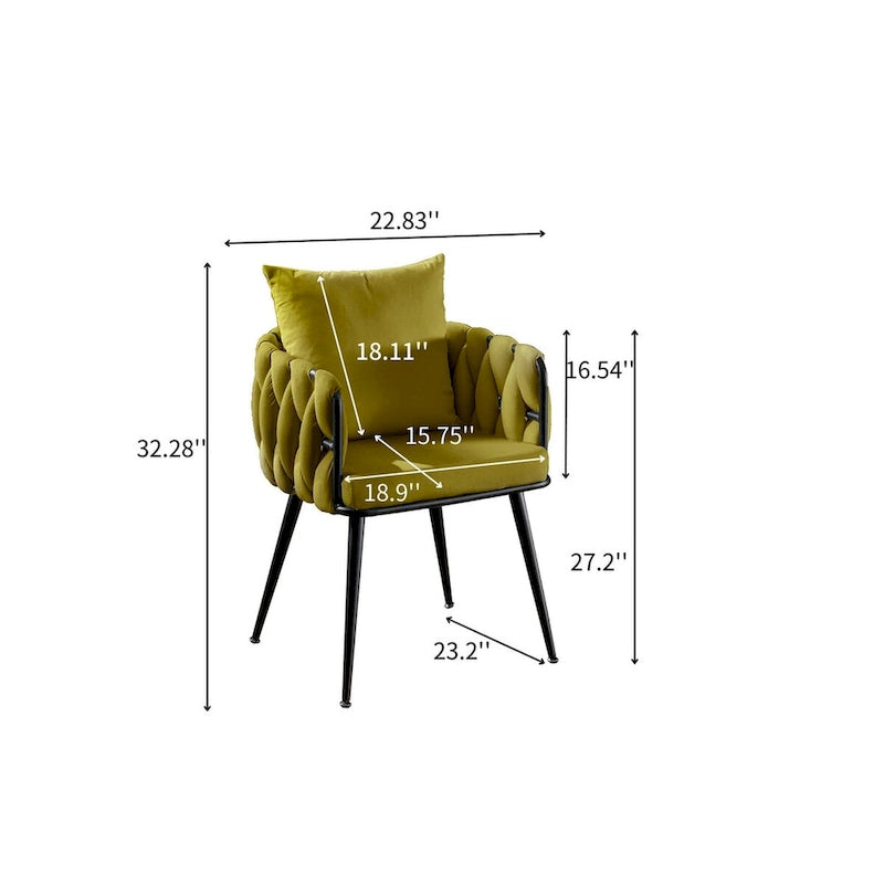 Modern Velvet Dining Chairs Set of 2 for Dining Room Kitchen Vanity Living Room