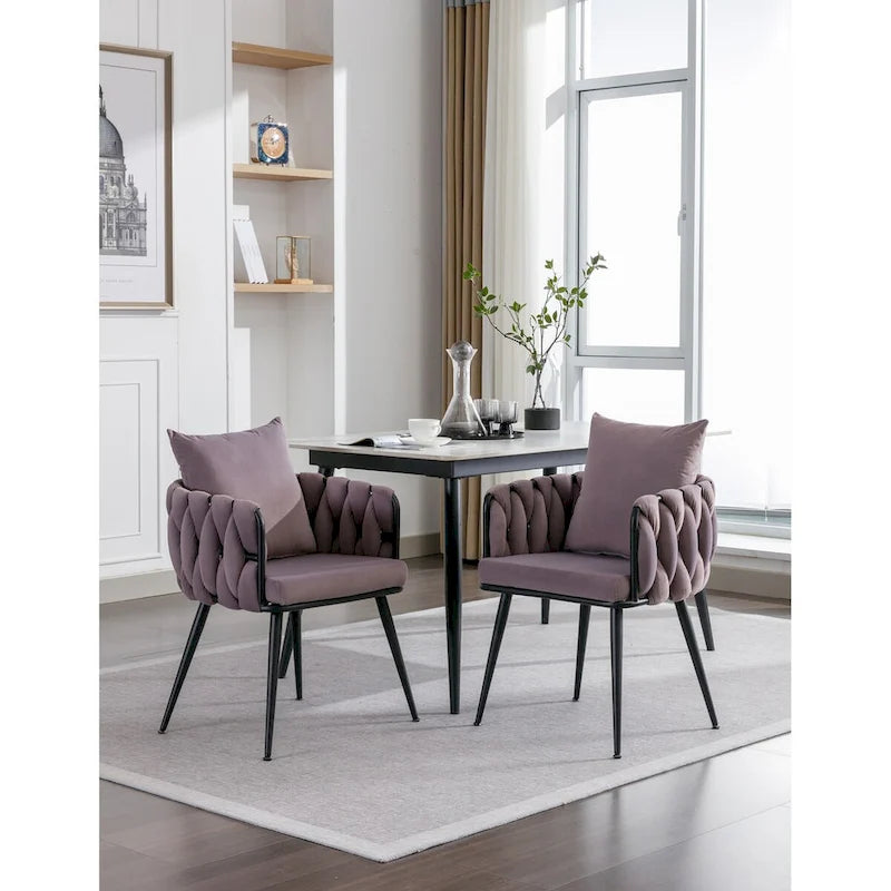 Modern Velvet Dining Chairs Set of 2 for Dining Room Kitchen Vanity Living Room