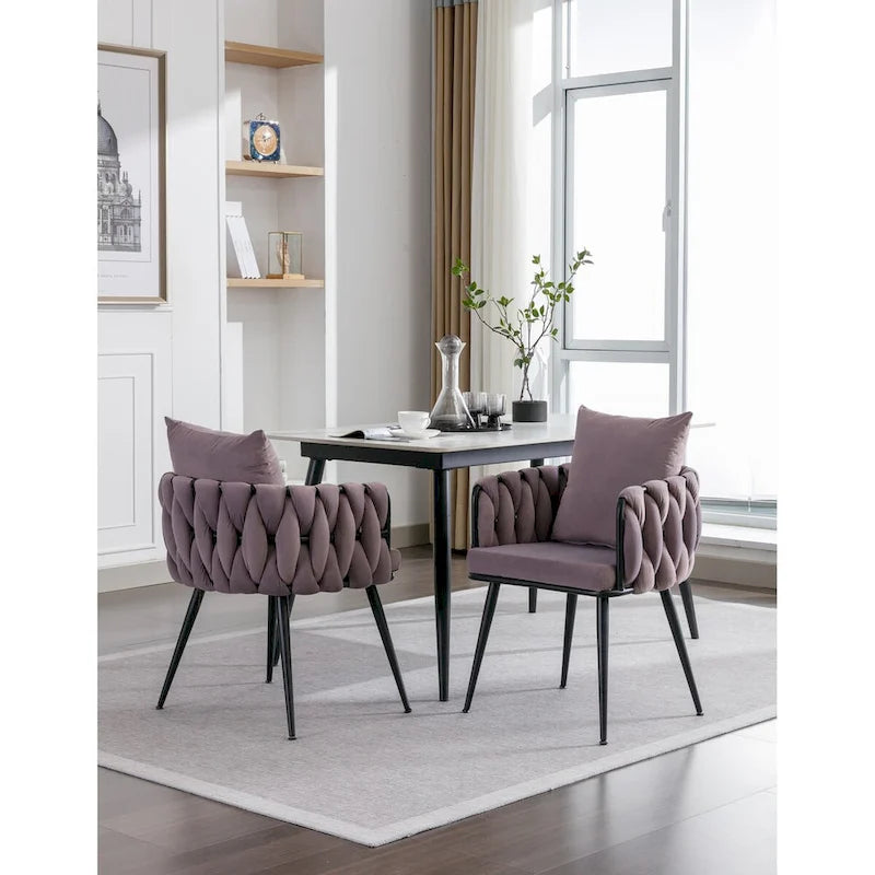 Modern Velvet Dining Chairs Set of 2 for Dining Room Kitchen Vanity Living Room