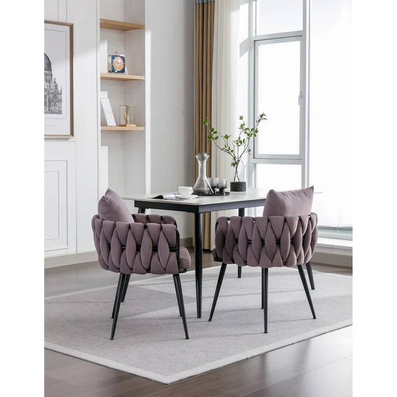 Modern Velvet Dining Chairs Set of 2 for Dining Room Kitchen Vanity Living Room