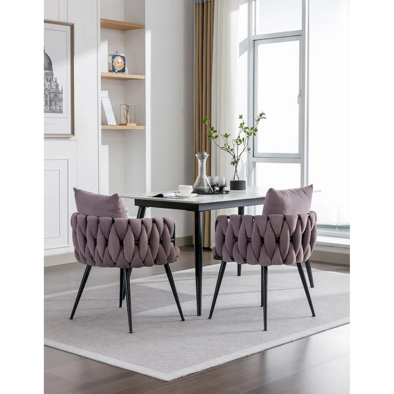 Modern Velvet Dining Chairs Set of 2 for Dining Room Kitchen Vanity Living Room