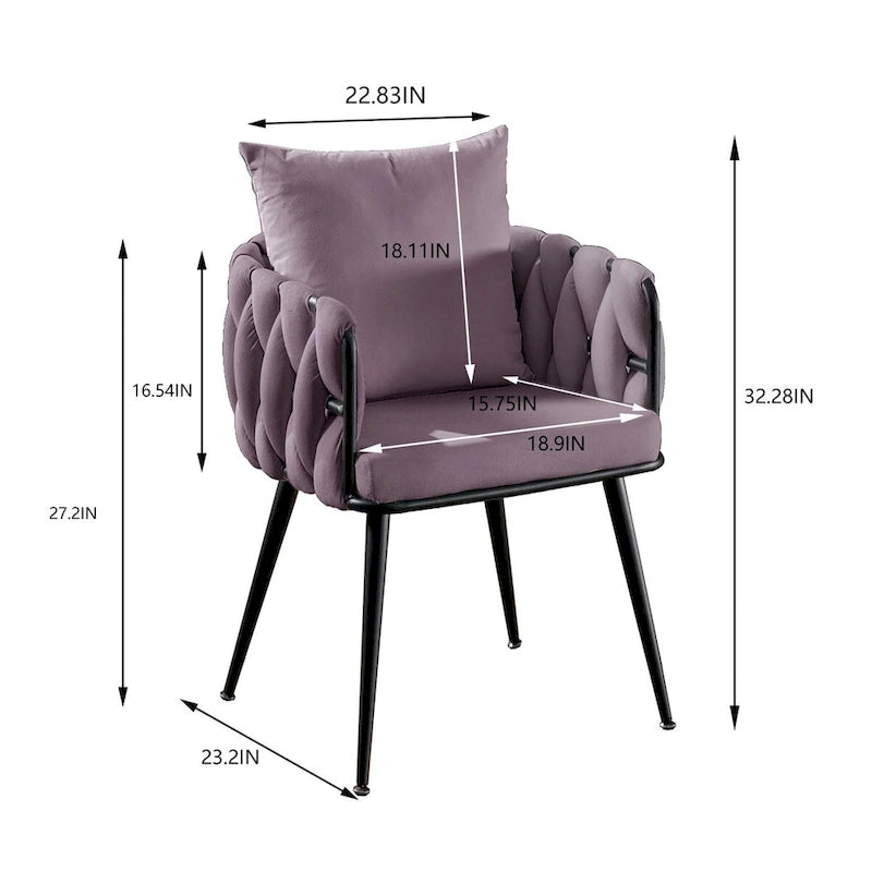 Modern Velvet Dining Chairs Set of 2 for Dining Room Kitchen Vanity Living Room
