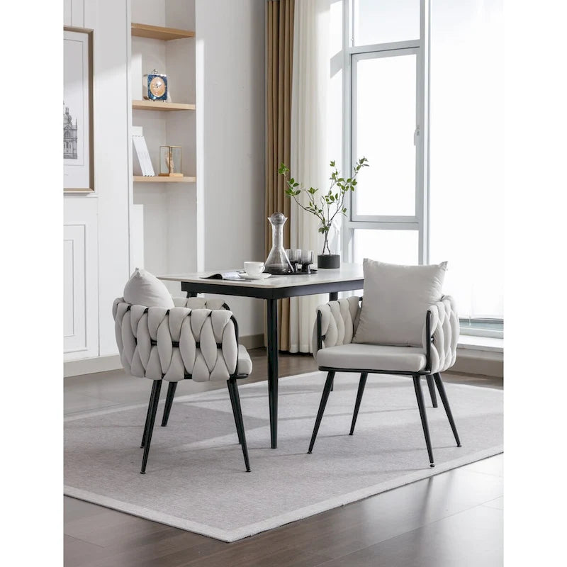 Modern Velvet Dining Chairs Set of 2 for Dining Room Kitchen Vanity Living Room