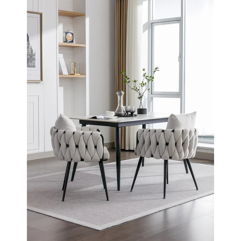 Modern Velvet Dining Chairs Set of 2 for Dining Room Kitchen Vanity Living Room