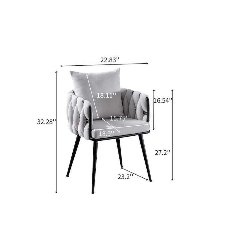 Modern Velvet Dining Chairs Set of 2 for Dining Room Kitchen Vanity Living Room