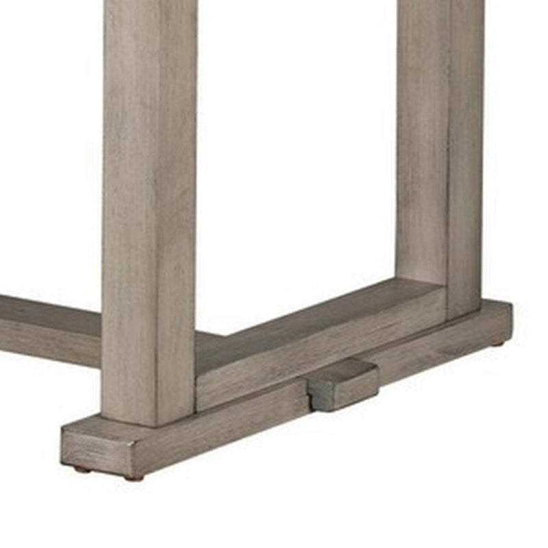 Lais 60 Inch Dining Table, Rectangular, Diamond Wood Grain Pattern, Gray