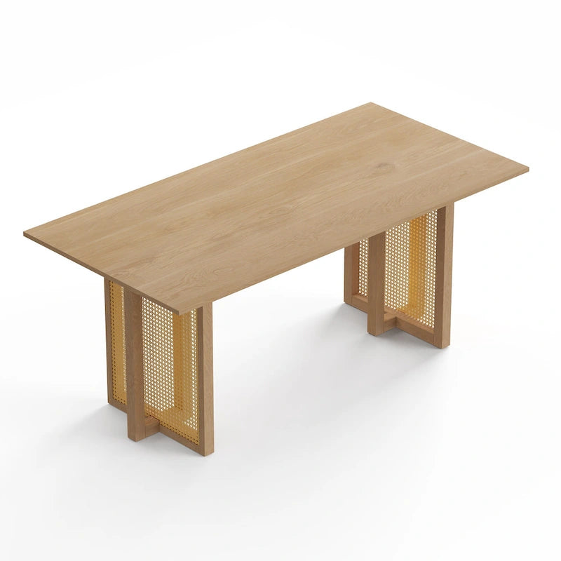 Havenwood Rectangular Dining Table with Cane Base