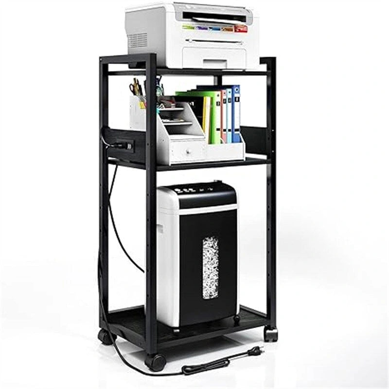 3-Tier Movable Printer Stand - 19Dx 14Wx 40H