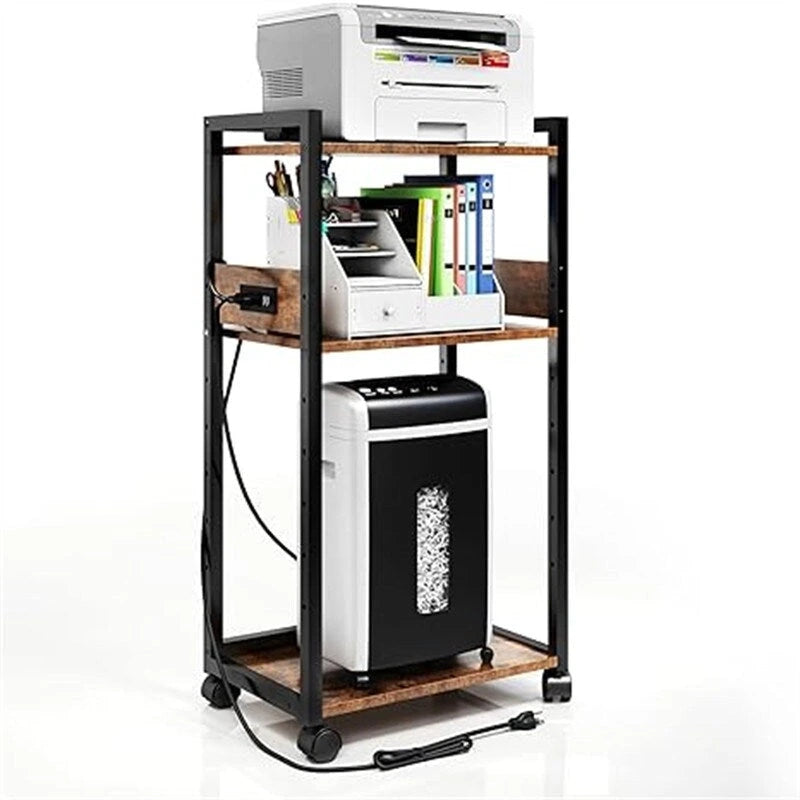 3-Tier Movable Printer Stand - 19Dx 14Wx 40H
