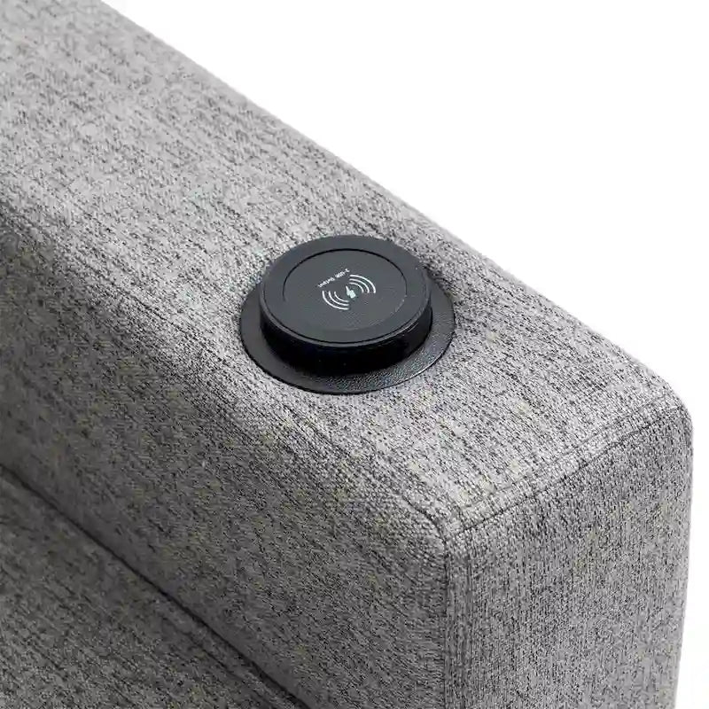 Modern Button Tufted Wingback Push Back Fabric Recliner Chair