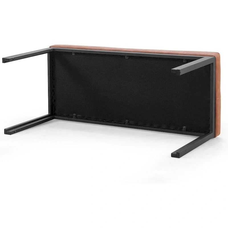 Howtai 36.6 Upholstered Leather PU Dining Bench