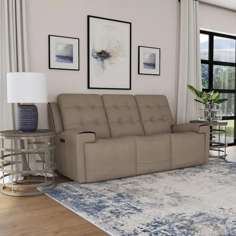 Iris Top Grain Leather Power Reclining Sofa with Power Headrests by Flexsteel
