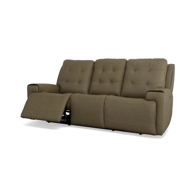 Iris Top Grain Leather Power Reclining Sofa with Power Headrests by Flexsteel