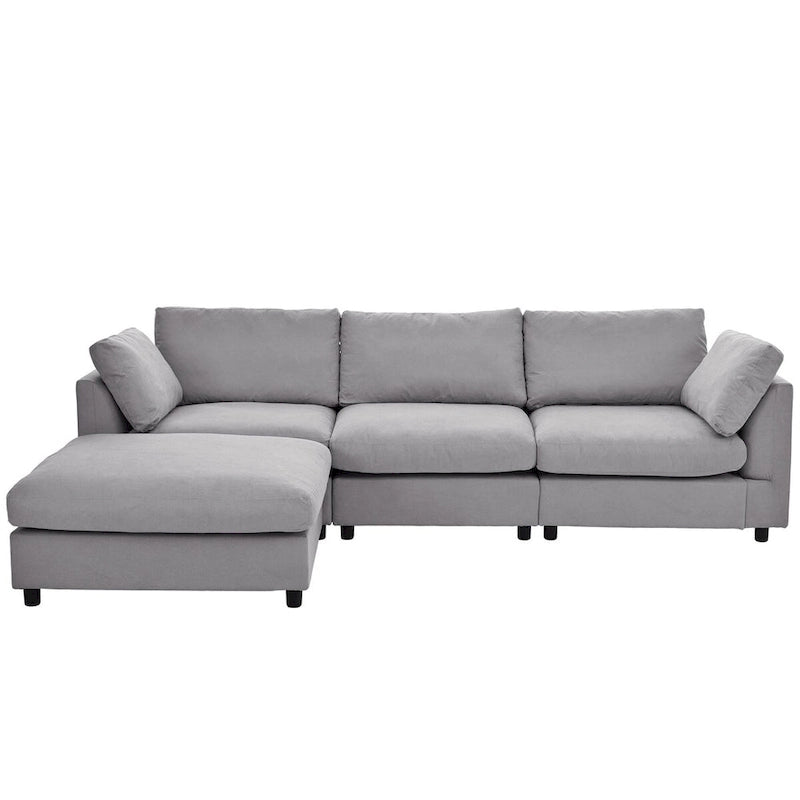 Upholstery Convertible Sectional Sofa,L Shaped Couch with Reversible Chaise for Living Room