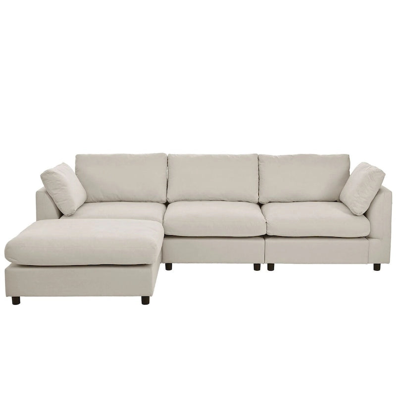 Upholstery Convertible Sectional Sofa,L Shaped Couch with Reversible Chaise for Living Room