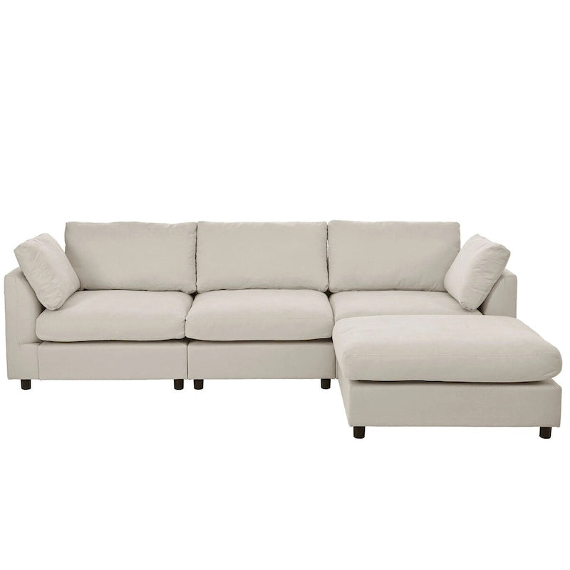 Upholstery Convertible Sectional Sofa,L Shaped Couch with Reversible Chaise for Living Room
