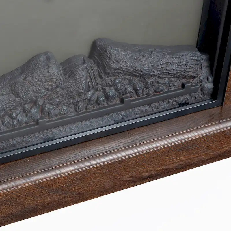 TV stand with electronic fireplace and remote control
