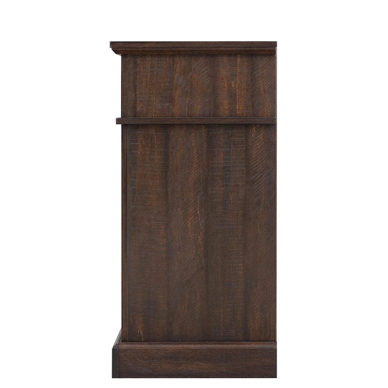 TV stand with electronic fireplace and remote control