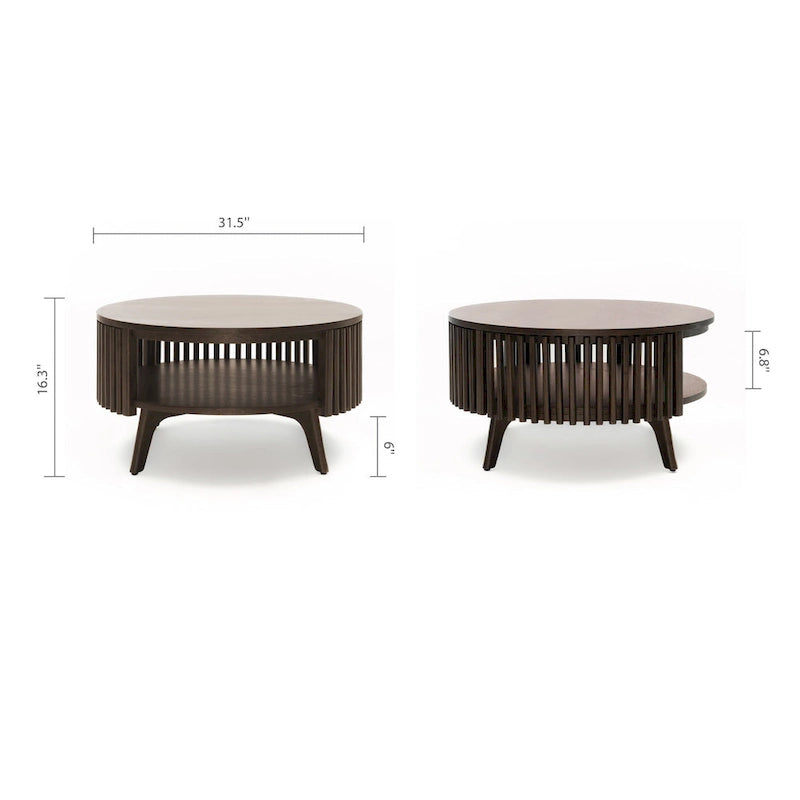 Studio London Sierra Mid Century Modern Coffee Table with Storage