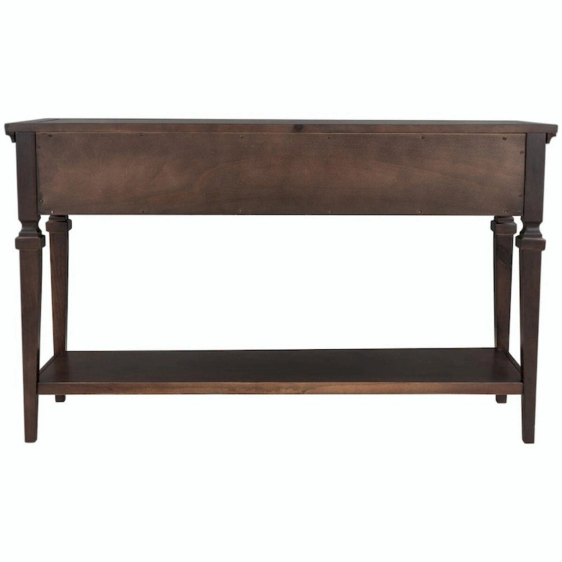 50L Classic Retro Style Console Table with Three Top Drawers and Open Style Bottom Shelf (Gray Wash)