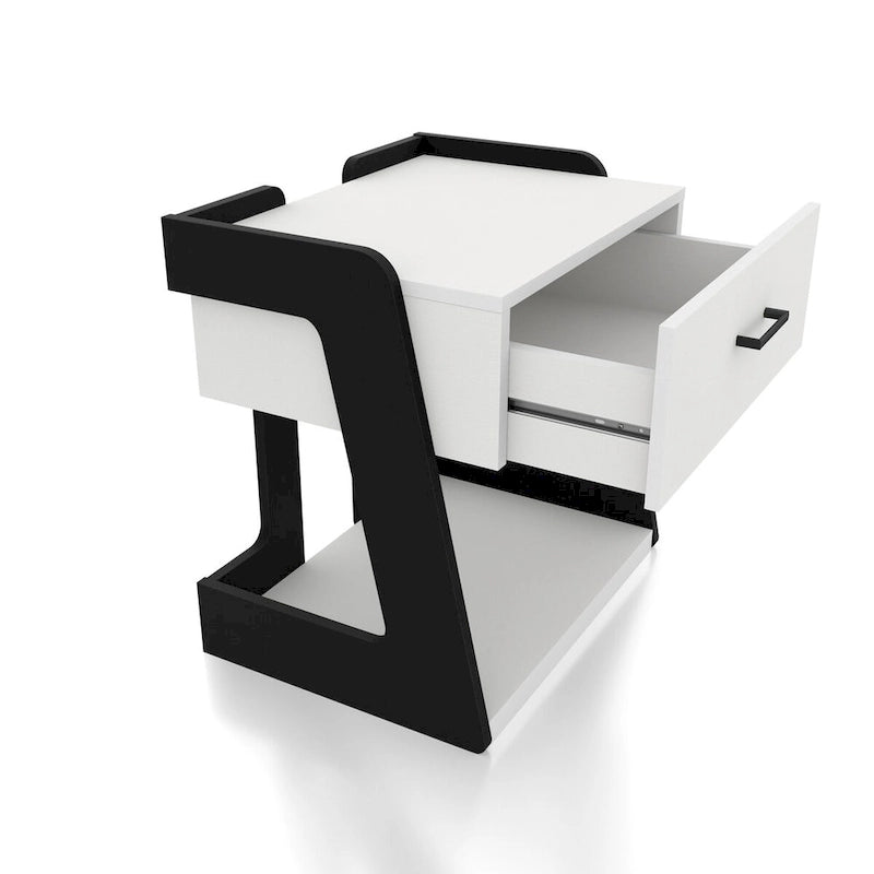 DH BASIC 2-Piece Modern White Lift-top Coffee Table and End Table Set by Denhour