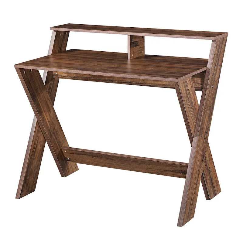 Ledel Wood Home Office Computer Desk Writing Desk With Open Shelf
