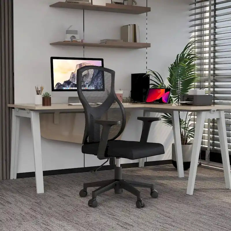 Glen Mid-Back Office Chair with Adjustable Height, Swivel and Tilt by LeisureMod