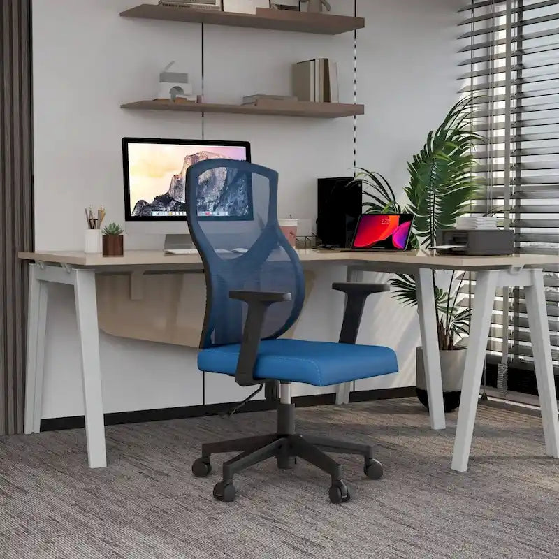 Glen Mid-Back Office Chair with Adjustable Height, Swivel and Tilt by LeisureMod