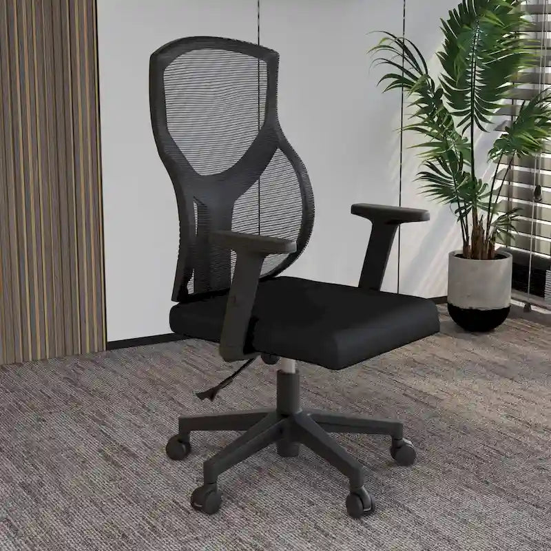 Glen Mid-Back Office Chair with Adjustable Height, Swivel and Tilt by LeisureMod