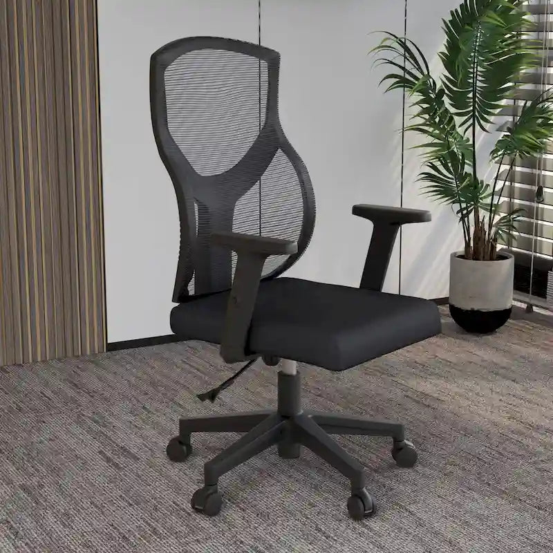 Glen Mid-Back Office Chair with Adjustable Height, Swivel and Tilt by LeisureMod