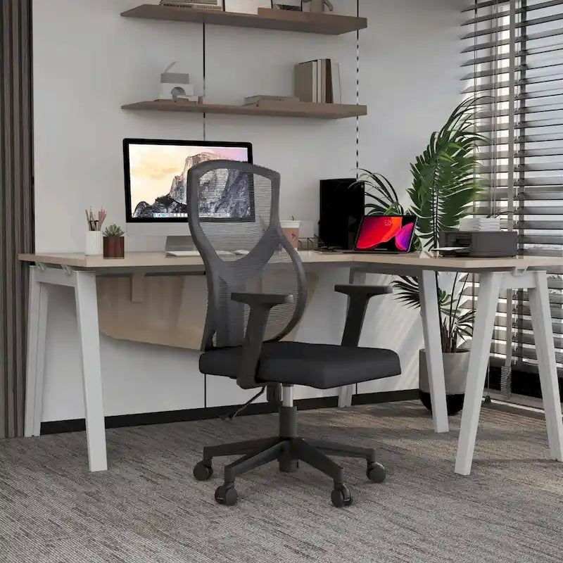 Glen Mid-Back Office Chair with Adjustable Height, Swivel and Tilt by LeisureMod