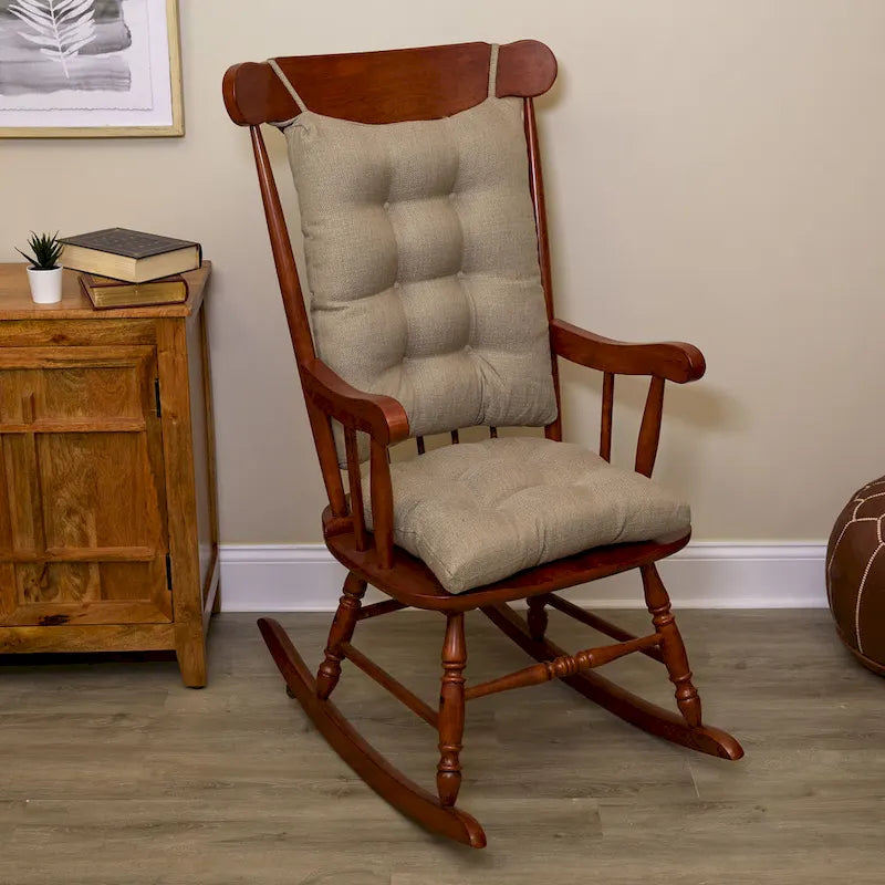 Klear Vu Non-Slip Omega Jumbo Rocking Chair Cushion Set