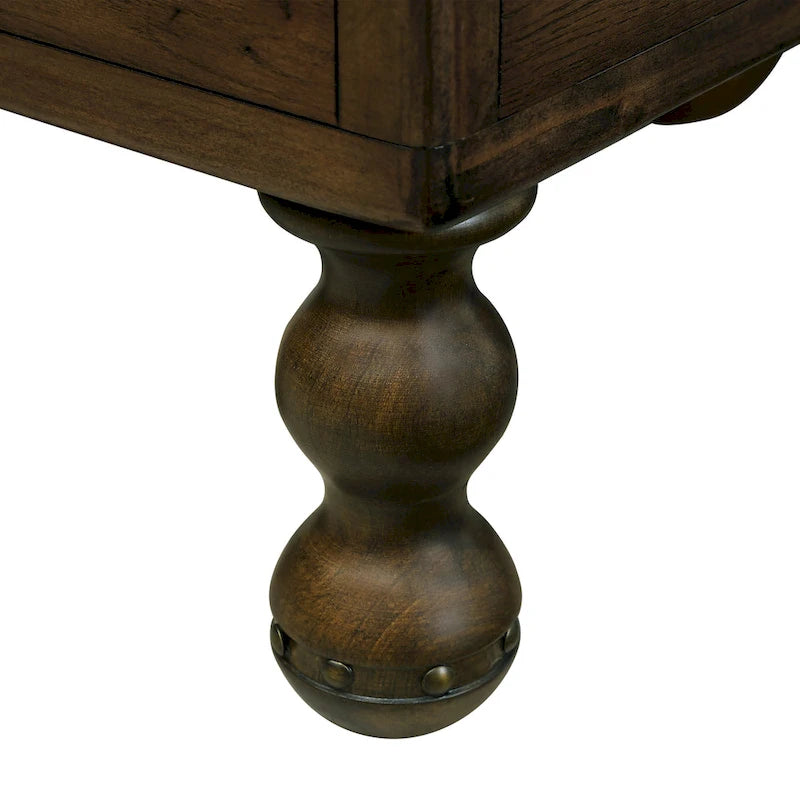 Solid Wood Rectangle End Table with Drawer