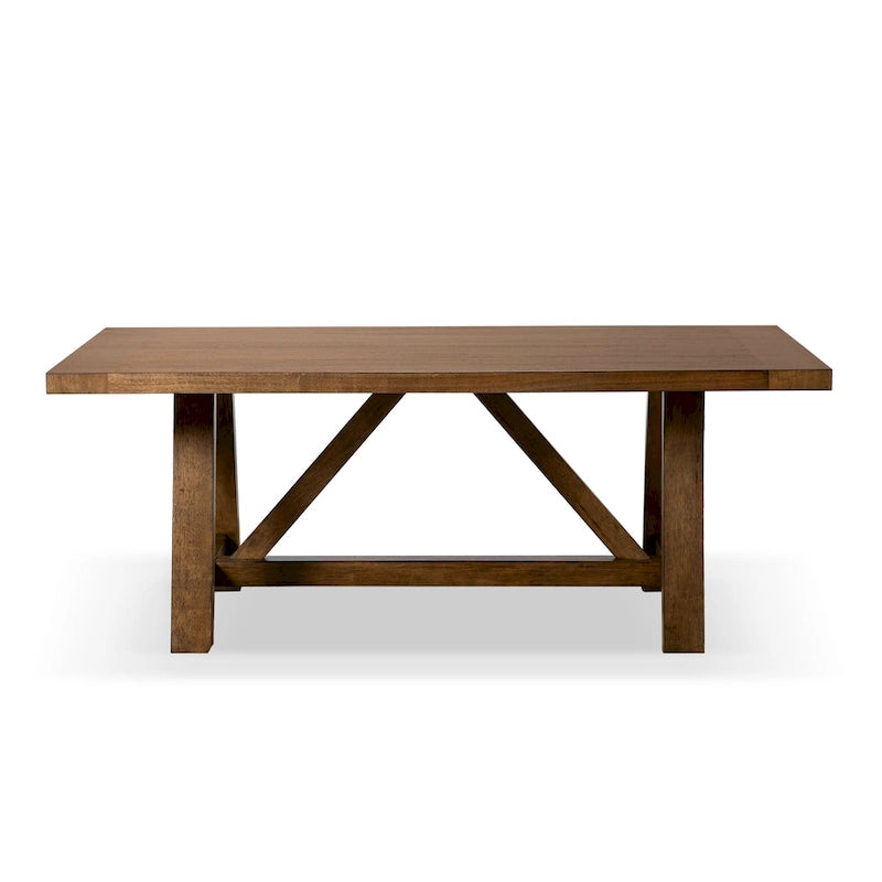 Furniture of America Drystan Rustic Brown 72-inch Solid Wood Dining Table