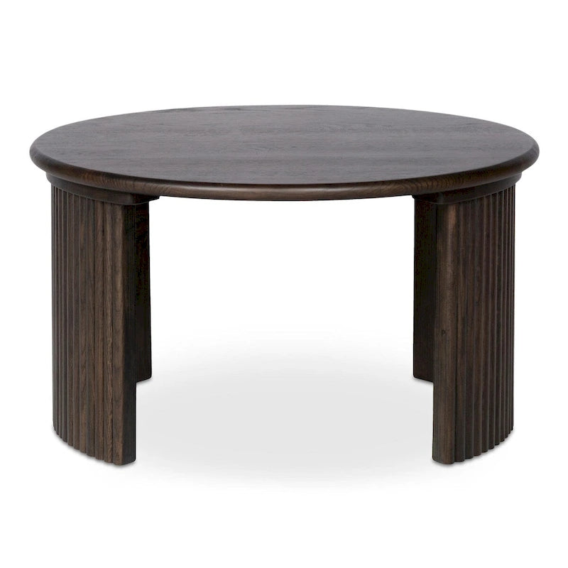 NADAAL STUDIOS Pence, Small Oval Coffee Table, Dark Brown