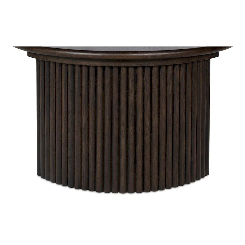 NADAAL STUDIOS Pence, Small Oval Coffee Table, Dark Brown