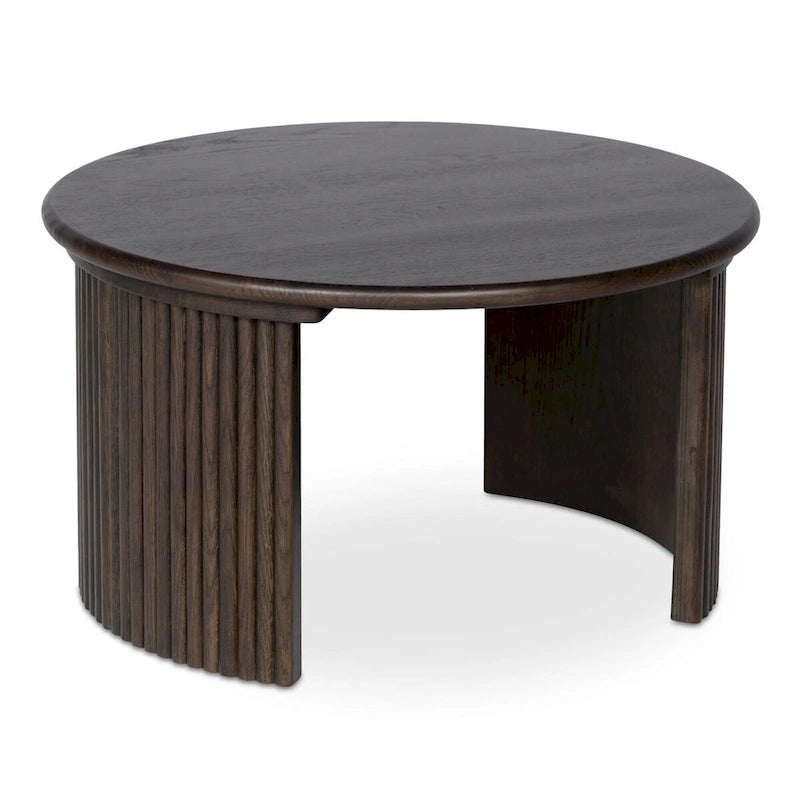 NADAAL STUDIOS Pence, Small Oval Coffee Table, Dark Brown