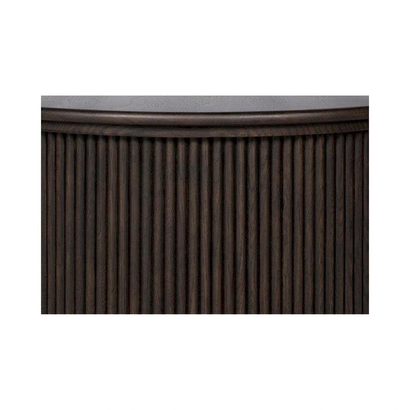 NADAAL STUDIOS Pence, Small Oval Coffee Table, Dark Brown