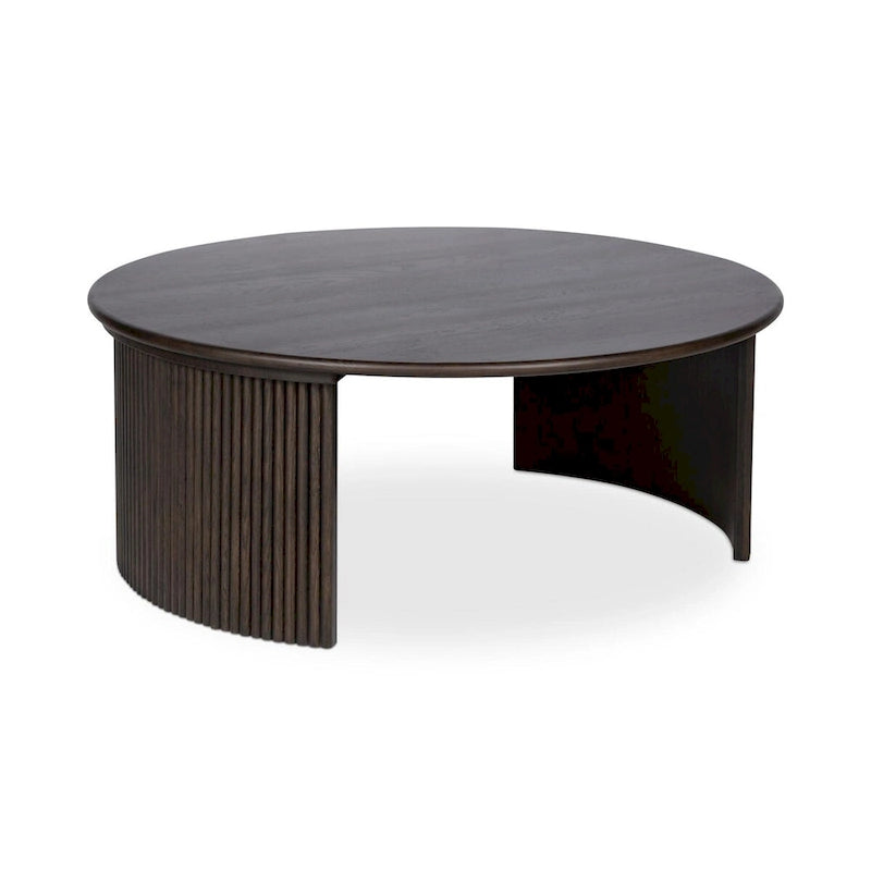 NADAAL STUDIOS Pence, Small Oval Coffee Table, Dark Brown