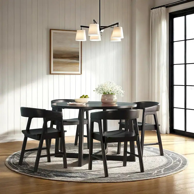 Middlebrook Modern Solid Wood Rounded Back Dining Chair (Set of 2)