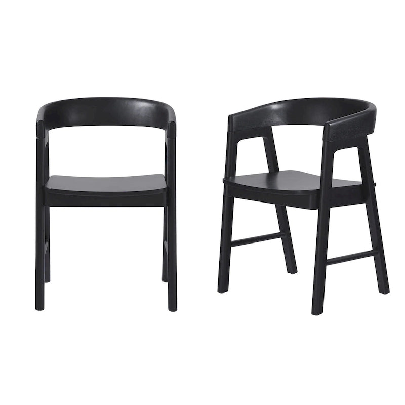 Middlebrook Modern Solid Wood Rounded Back Dining Chair (Set of 2)